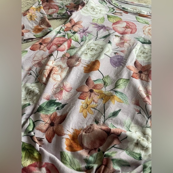 Posh Peanut Ruffle Bubble Romper Long Sleeve Floral Kids One Piece Size 2T - Picture 6 of 7